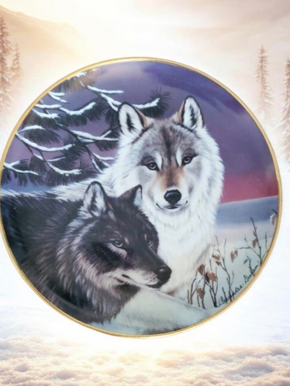 Twilight Watch Porcelain Plate by Cassandra Graham The Franklin Mint